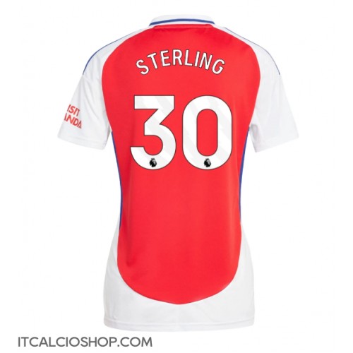 Arsenal Raheem Sterling #30 Prima Maglia Femmina 2024-25 Manica Corta Arsenal Raheem Sterling #30 Prima Maglia Femmina 2024-25 Manica Corta